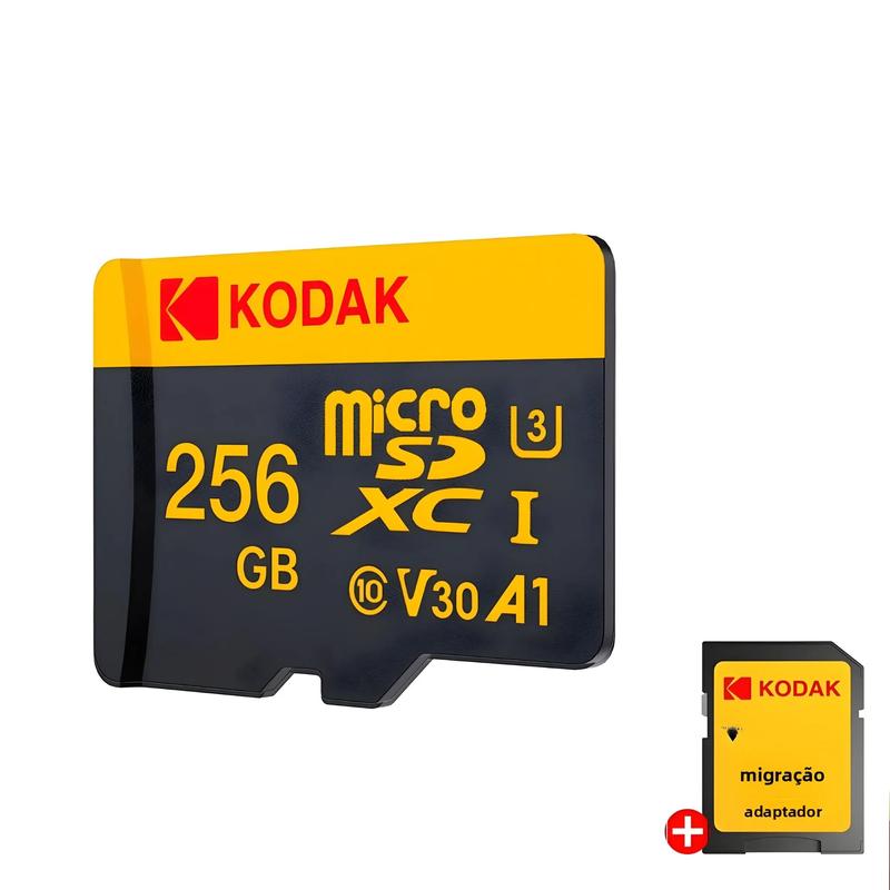 Cartão De Memória Micro SD KODAK 256G 100MB/s C10 U3 4K HD Para